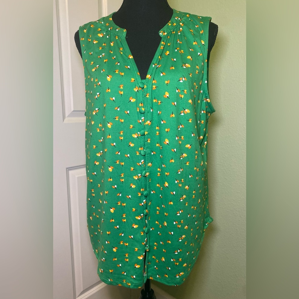 NWOT Green Sleeveless Top XL